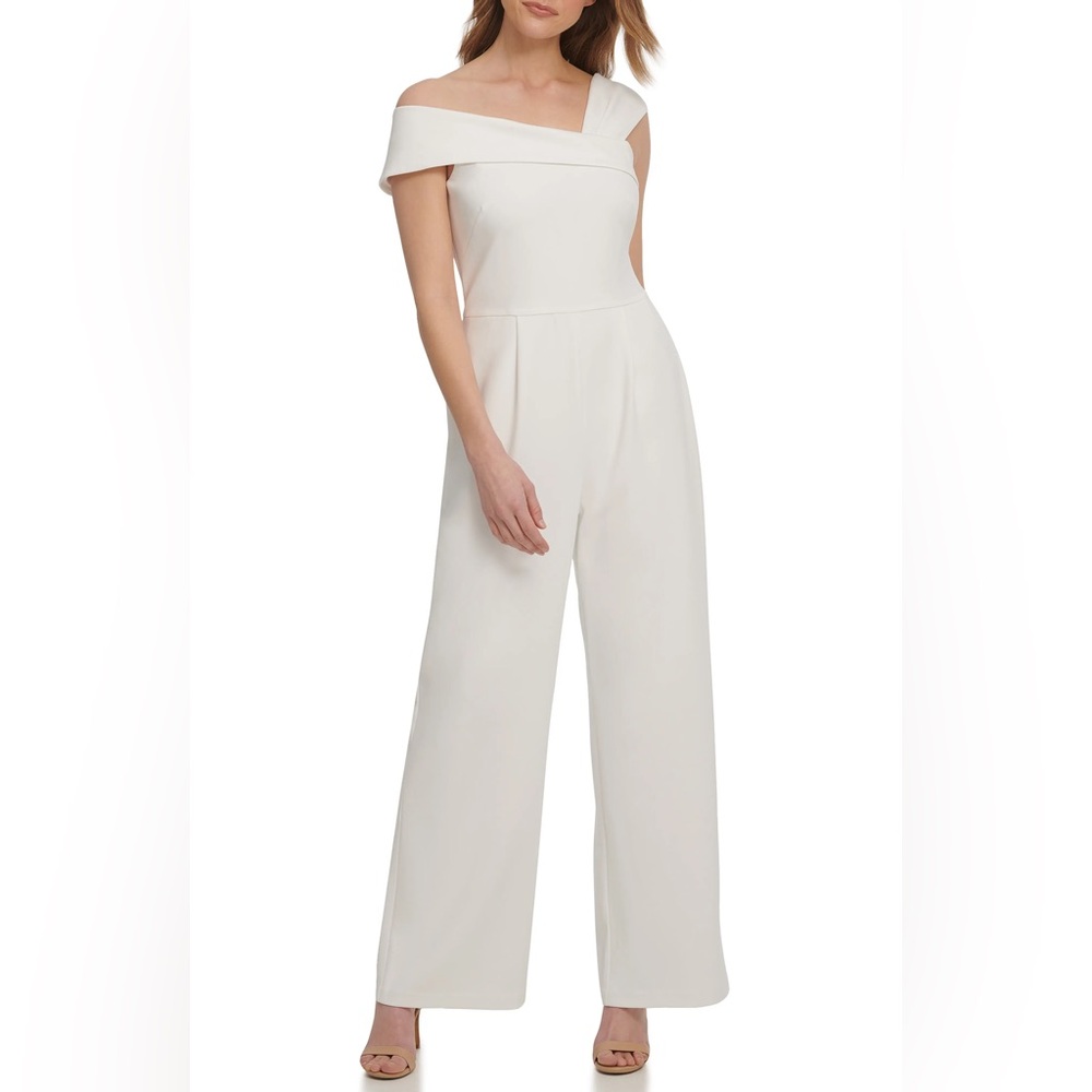 Vince Camuto Women’s White Wide-Leg Jumpsuit, Sz 10. NWOT